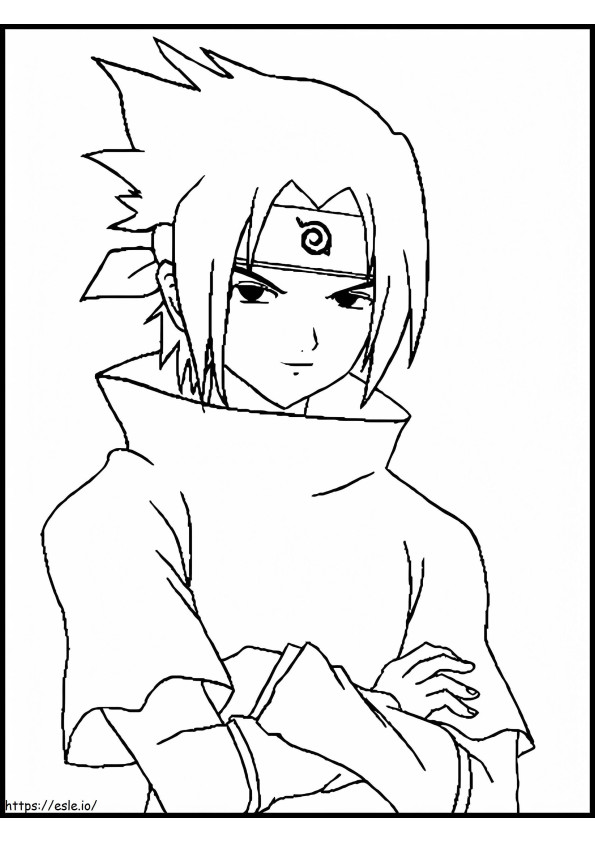 Coloriage Le jeune Sasuke à imprimer dessin