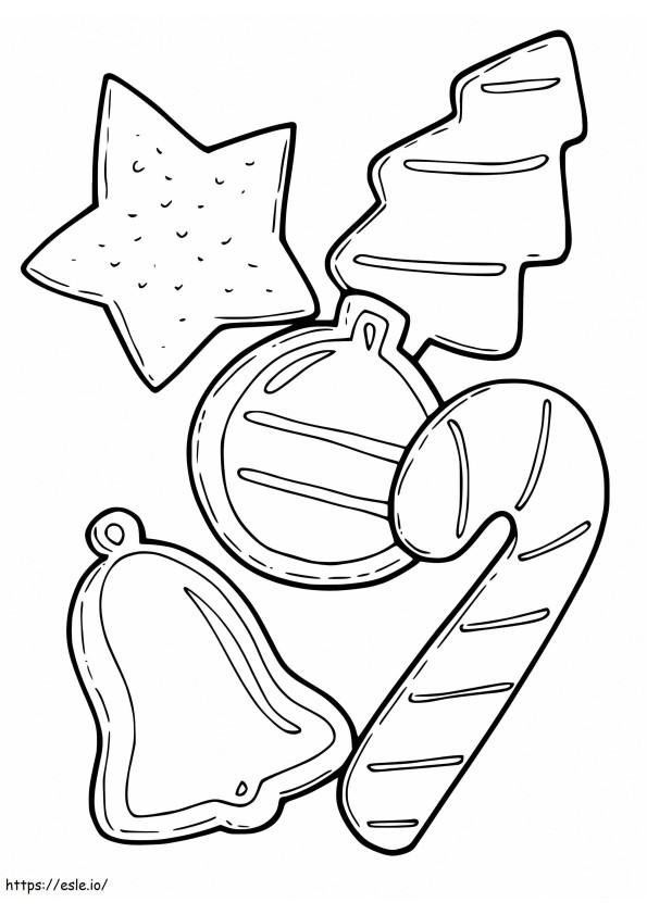 Free Christmas Cookies coloring page