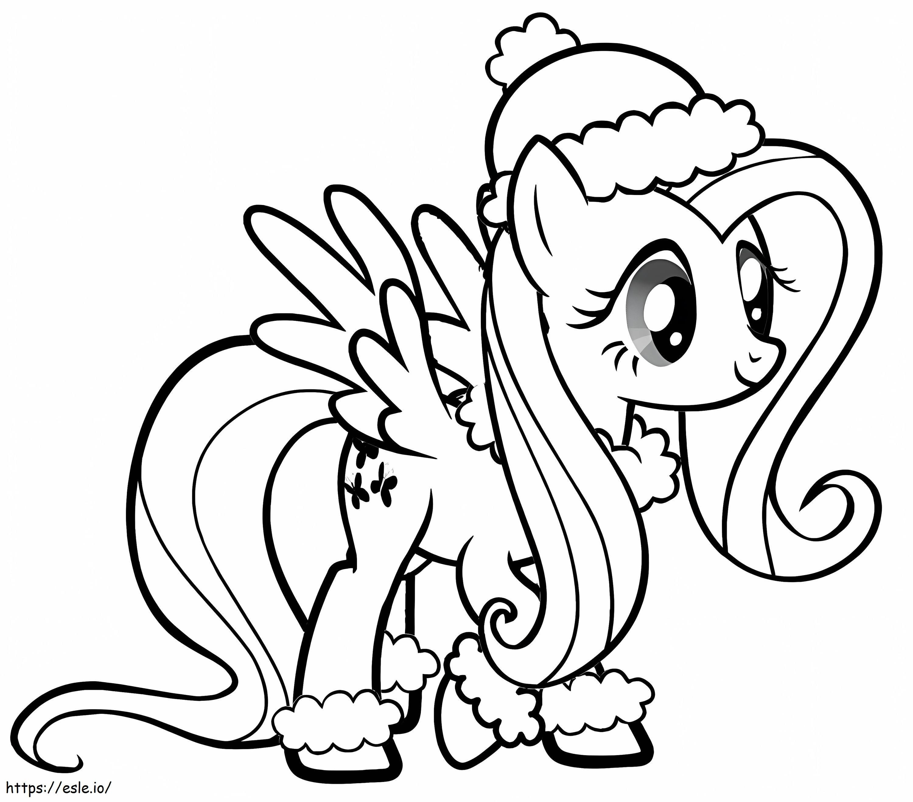 Winter Fluttershy coloring page