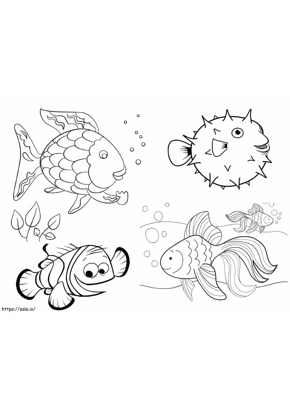 Cartoon Fish coloring page