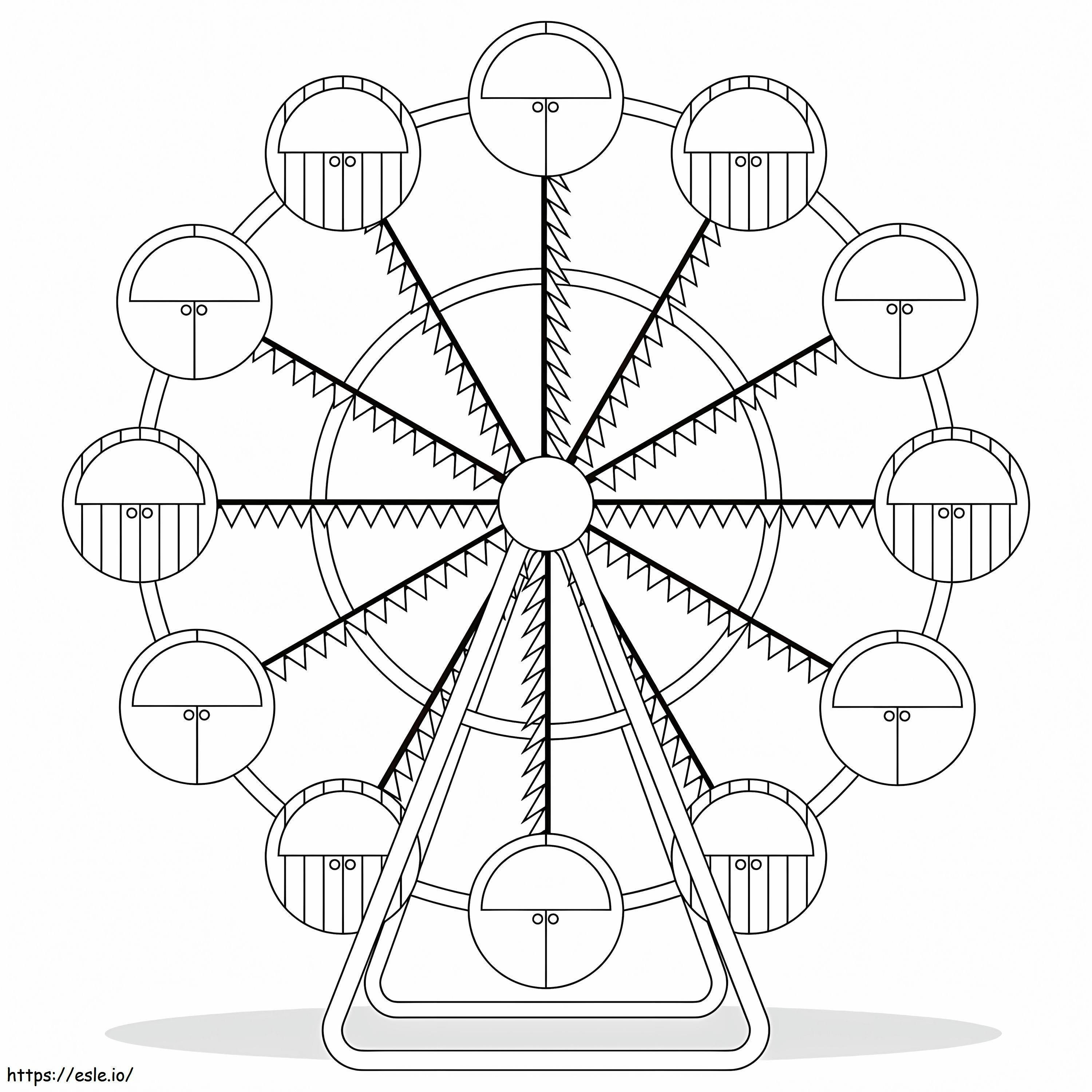 Ferris Wheel 5 coloring page