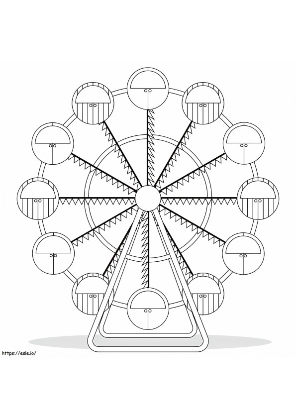Ferris Wheel 5 coloring page