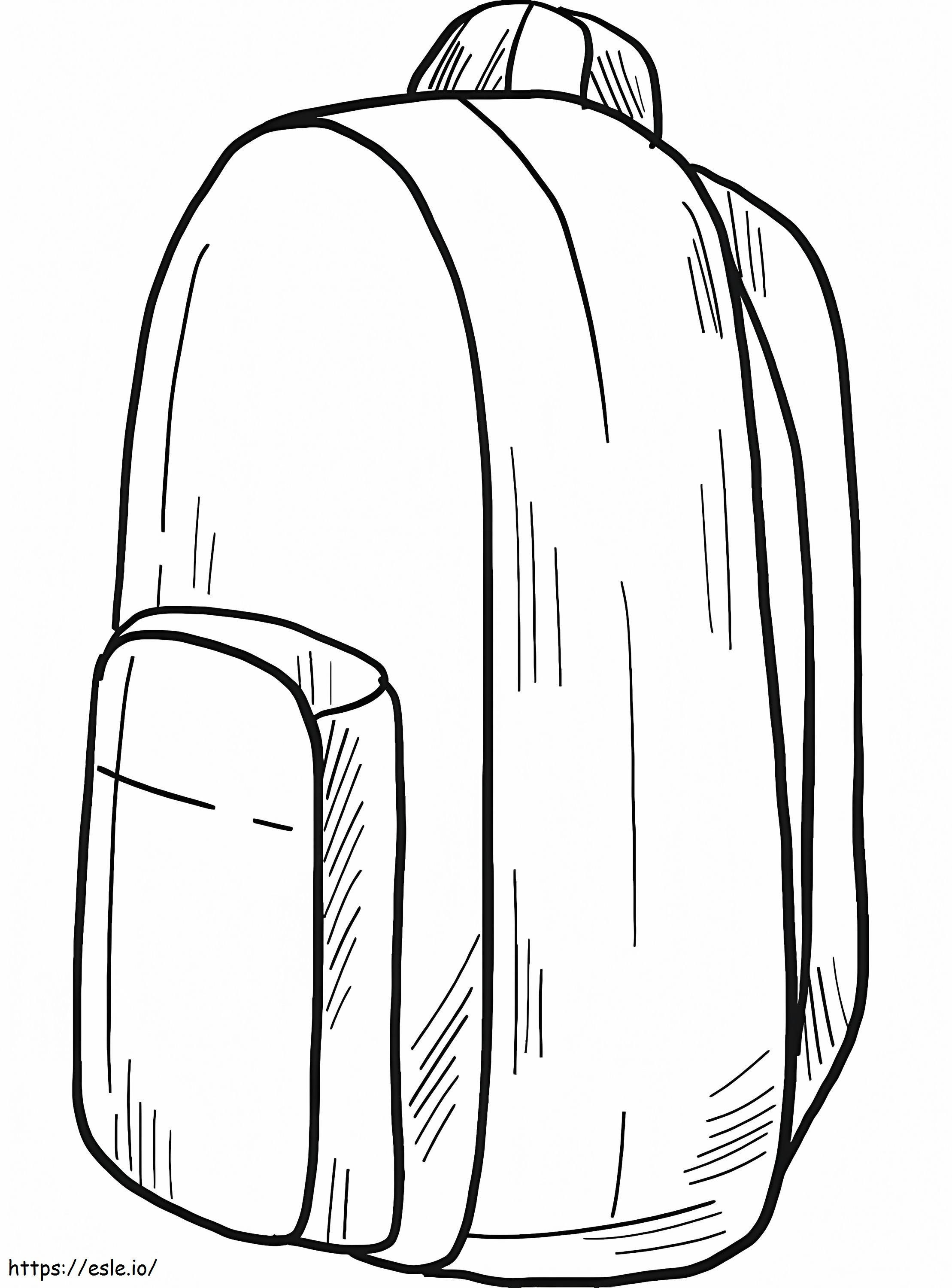 Printable Backpack coloring page