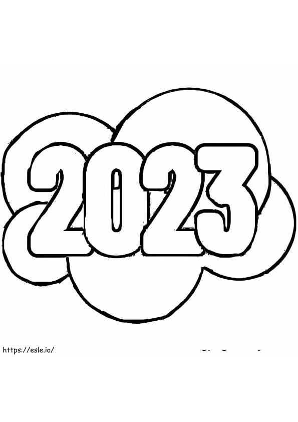 Nyomtatható 2023 kifestő