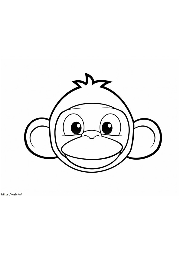 Ape Head coloring page