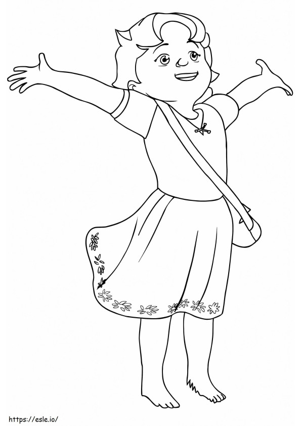 Little Girl Heidi coloring page