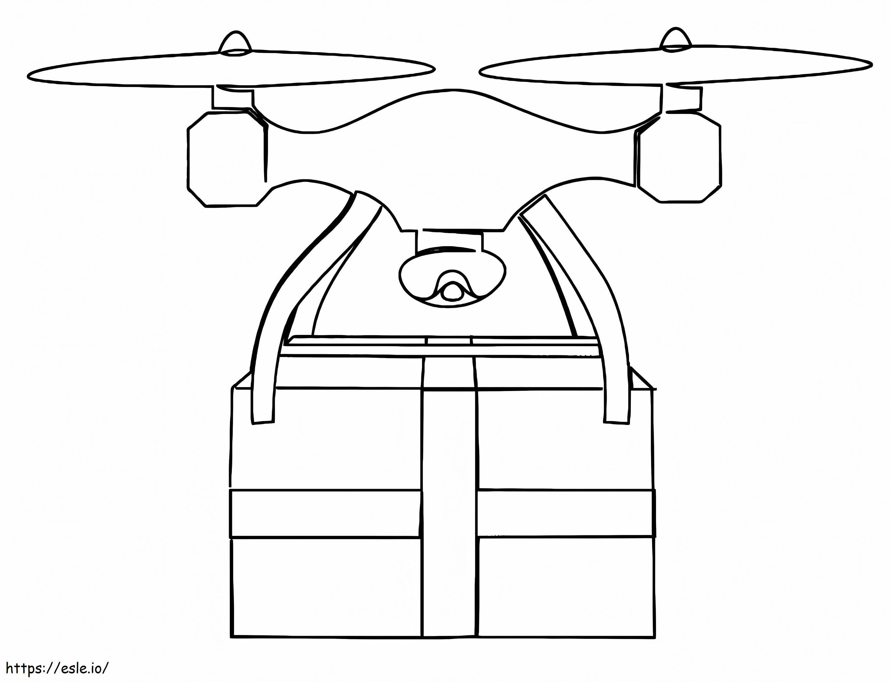 Coloriage Drone de livraison à imprimer dessin