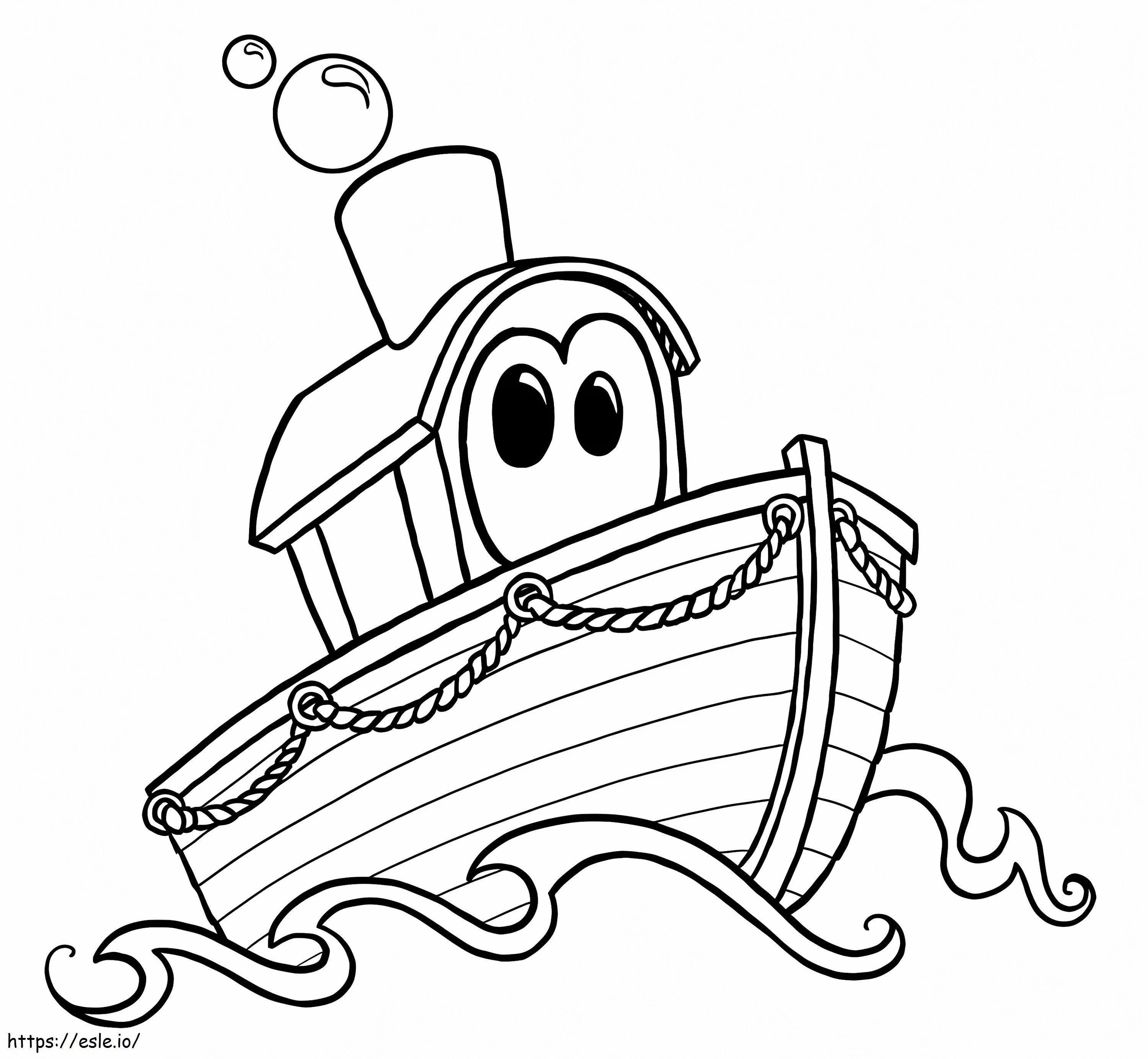 Adorable Boat coloring page
