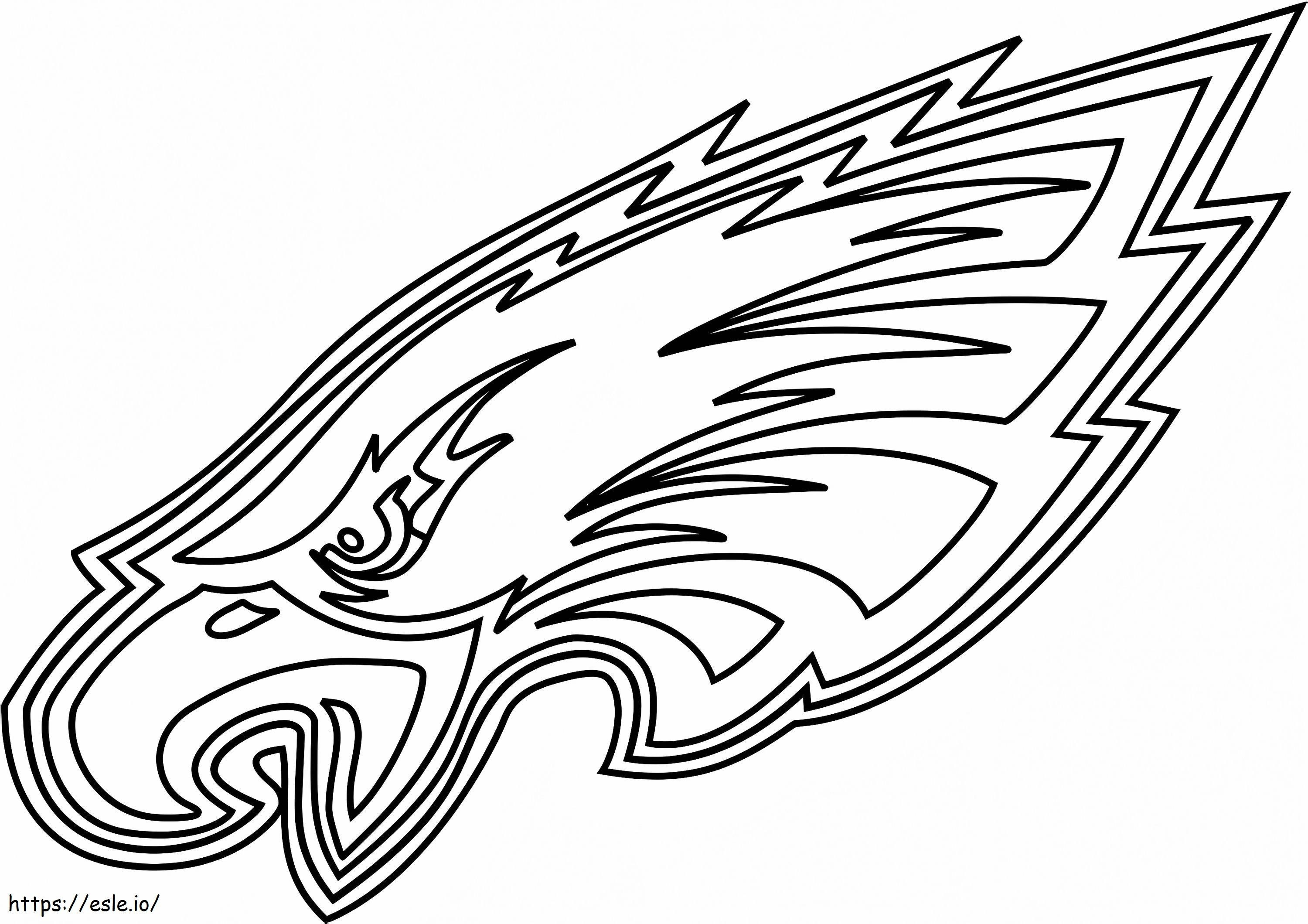 Coloriage Logo des Eagles de Philadelphie à imprimer dessin