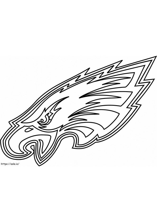 Coloriage Logo des Eagles de Philadelphie à imprimer dessin