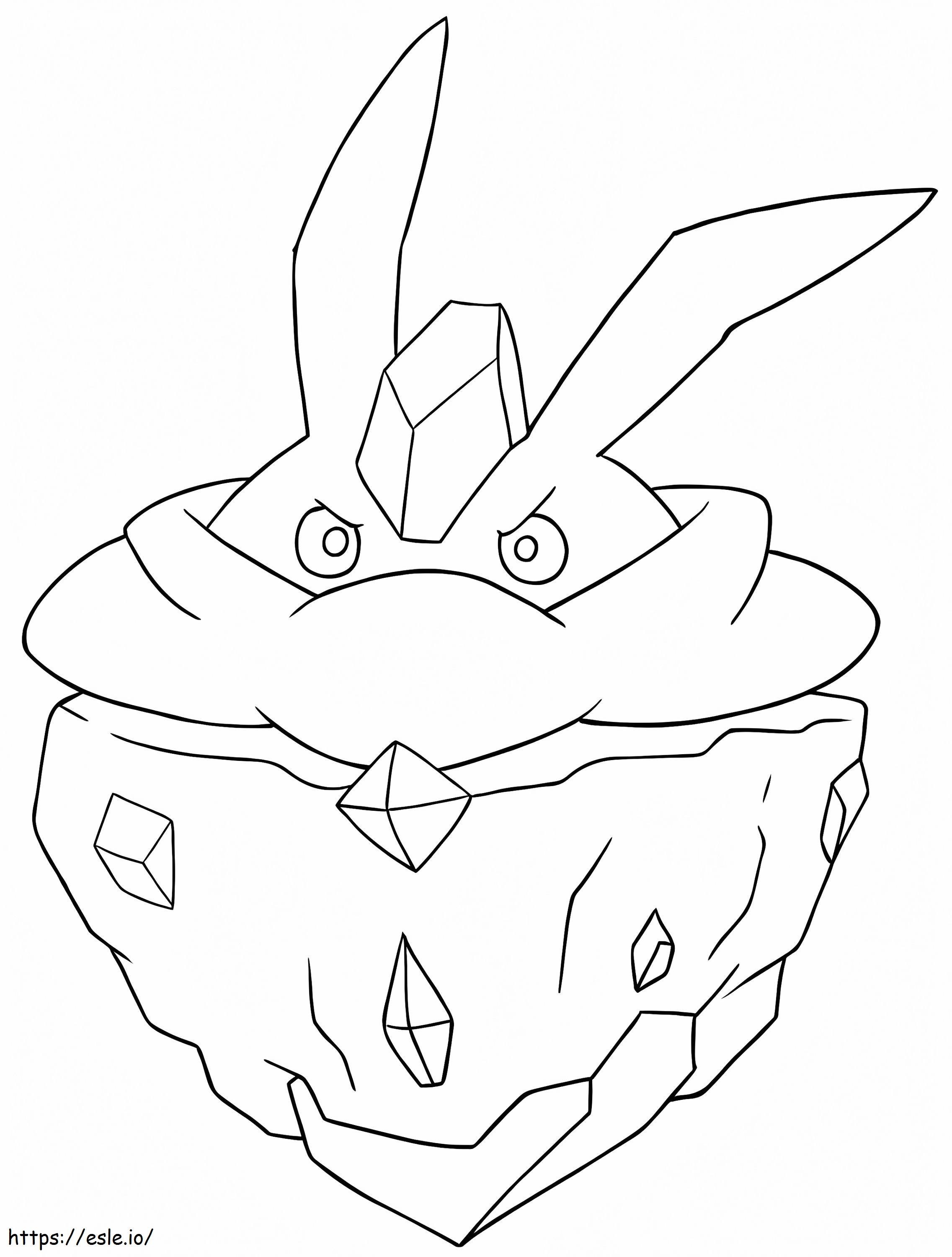 carkol coloring page in black and white pokemon