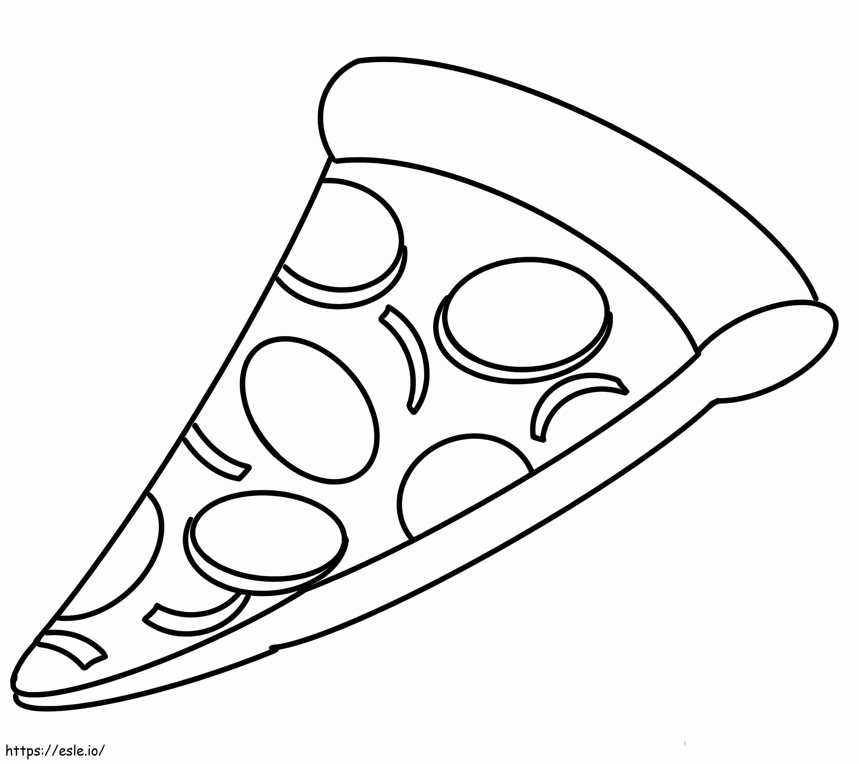 Coloriage Une part de pizza à imprimer dessin