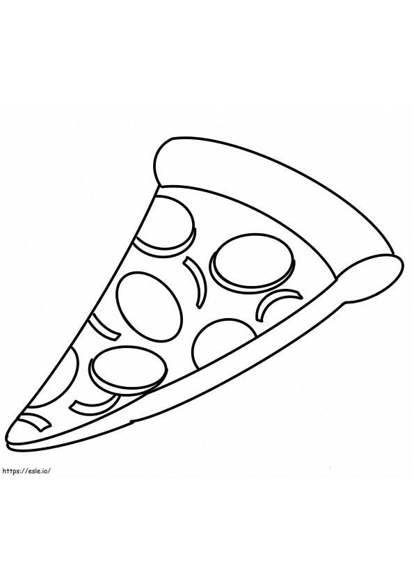 Una porción de pizza para colorear