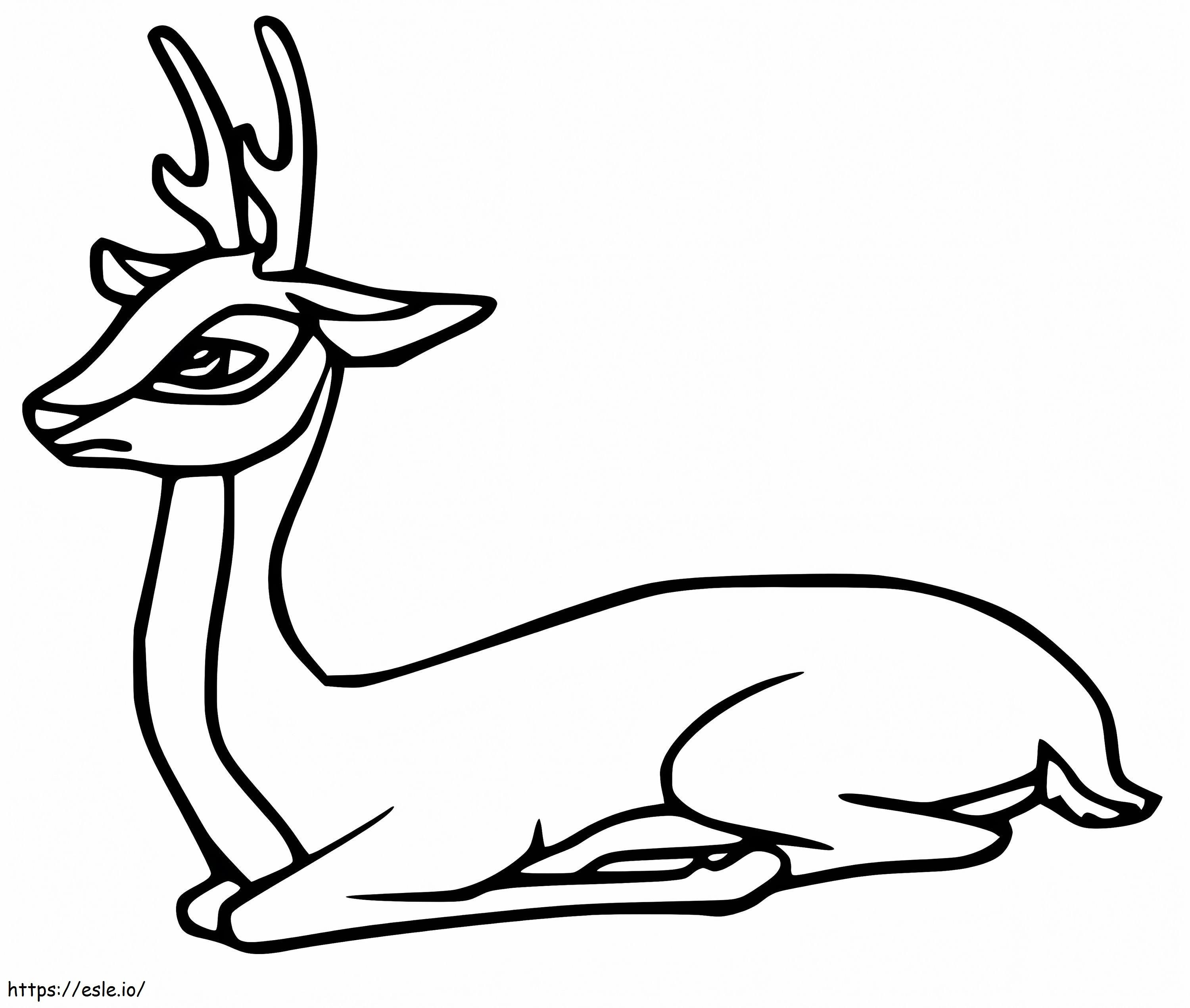 Lovely Red Deer coloring page