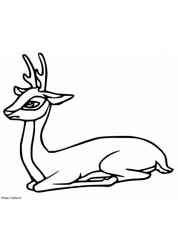 Coloriage Beau cerf élaphe à imprimer dessin