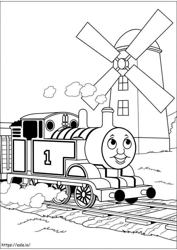 Cartoon Train coloring page