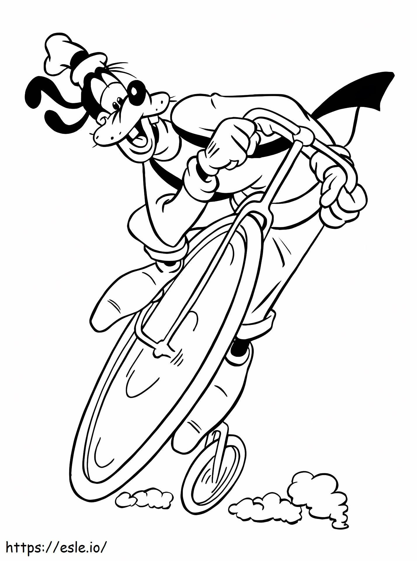1532918184 Goofy Bicycling A4 coloring page