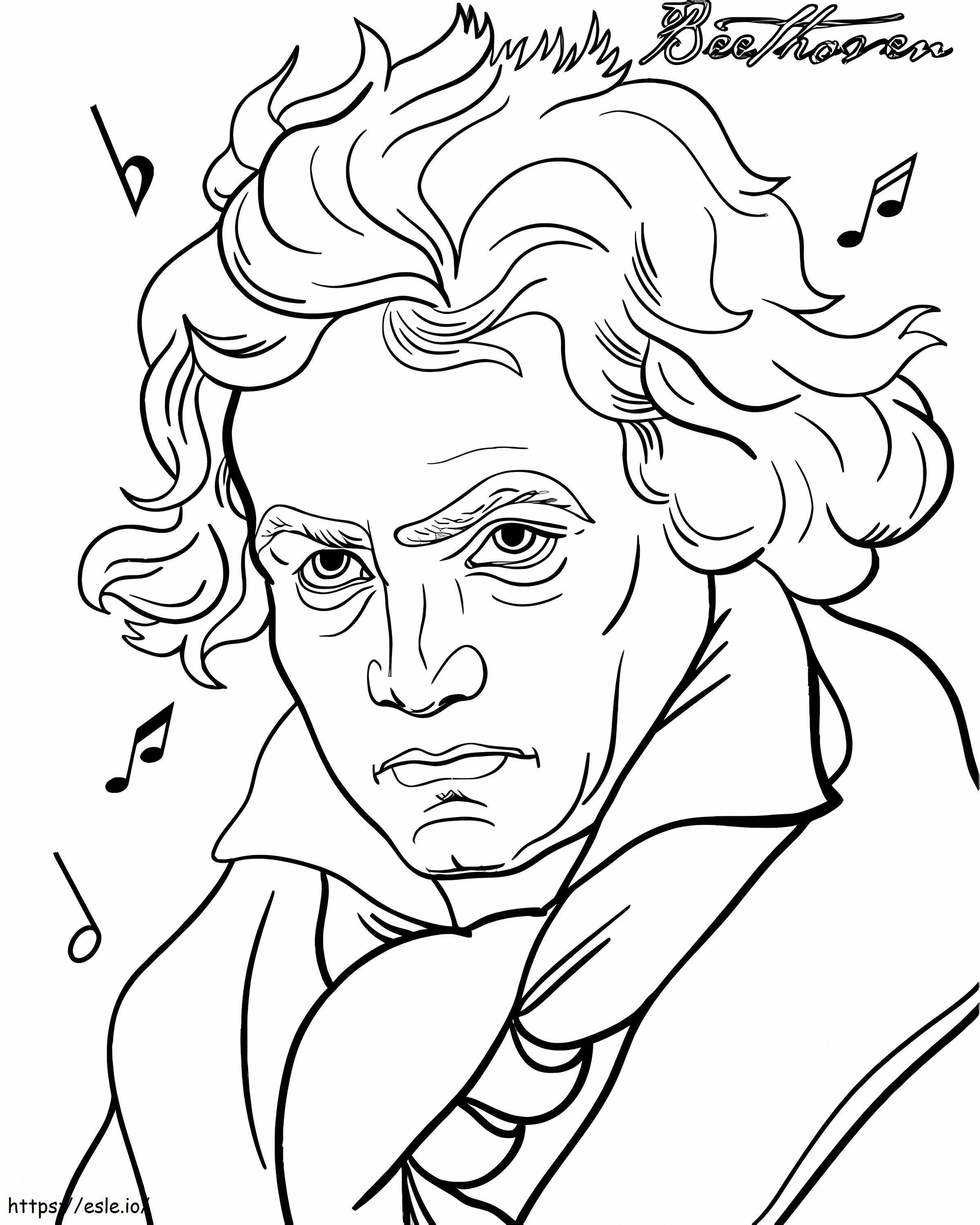 Beethoven kleurplaat kleurplaat