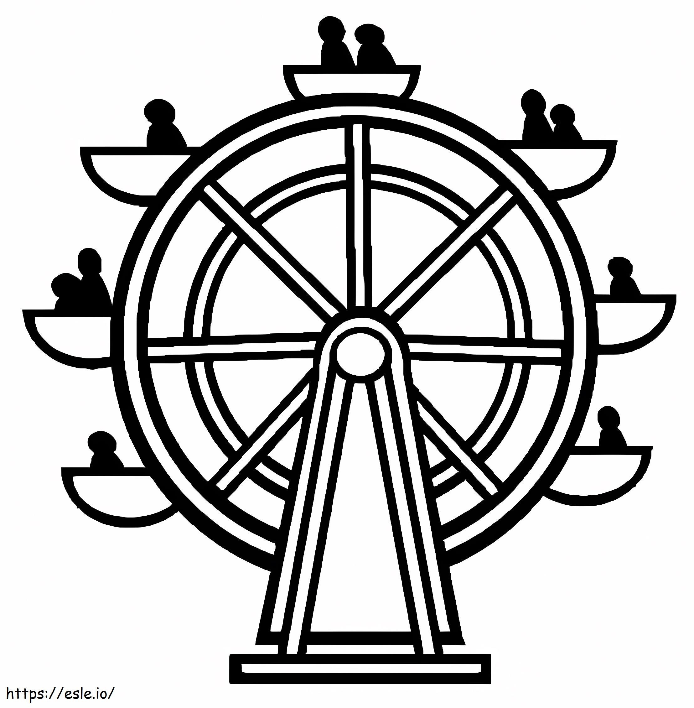 Ferris Wheel 6 coloring page