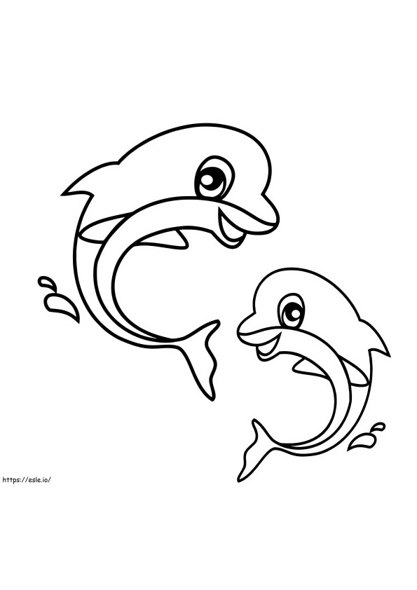 Of Dolphin Cubs coloring page