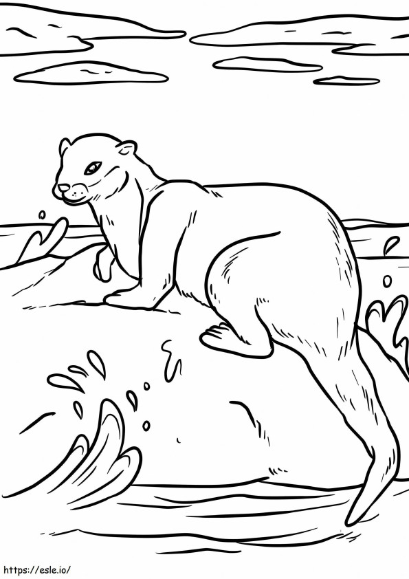 Stunning Otter coloring page