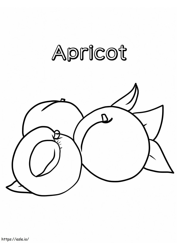 Coloriage Gros Abricot à imprimer dessin