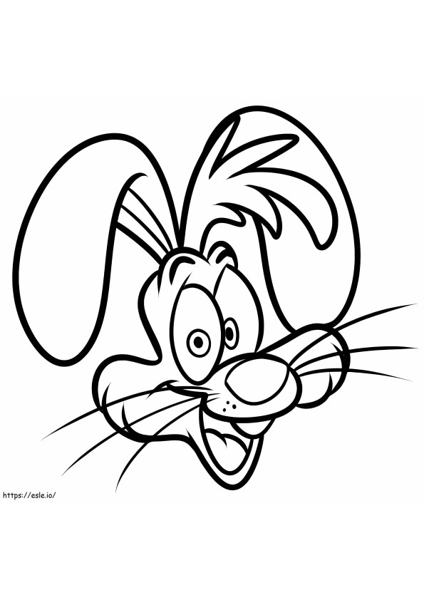 Fața lui Roger Rabbits de colorat