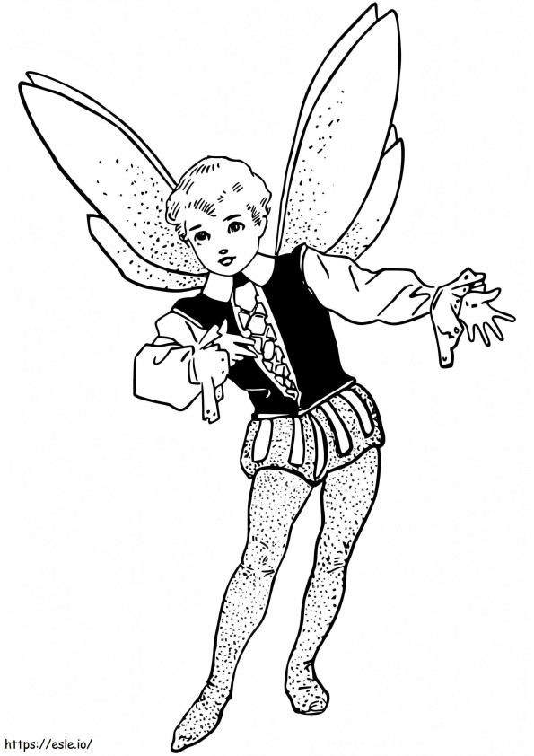 Vintage Fairy 3 coloring page