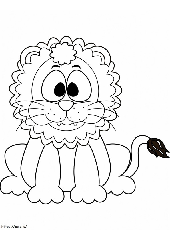 Coloriage Lion mignon à imprimer dessin