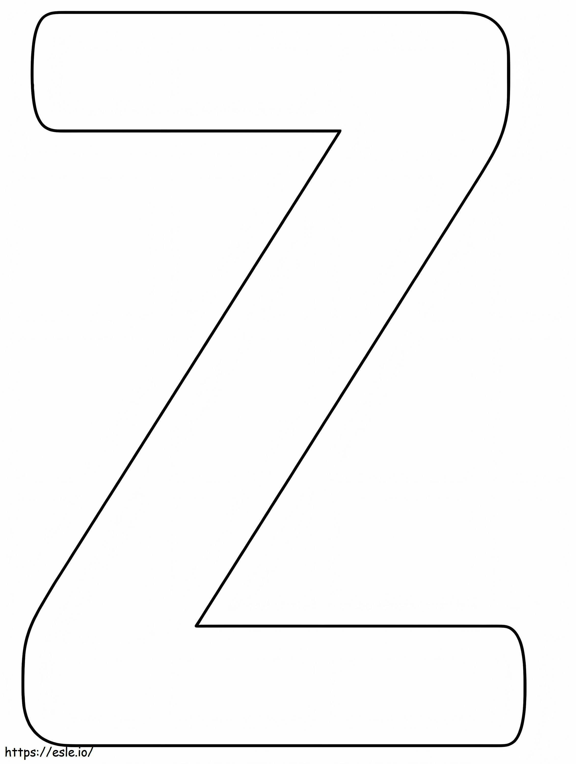 Basic Letter Z coloring page