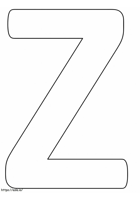 Coloriage Lettre de base Z à imprimer dessin