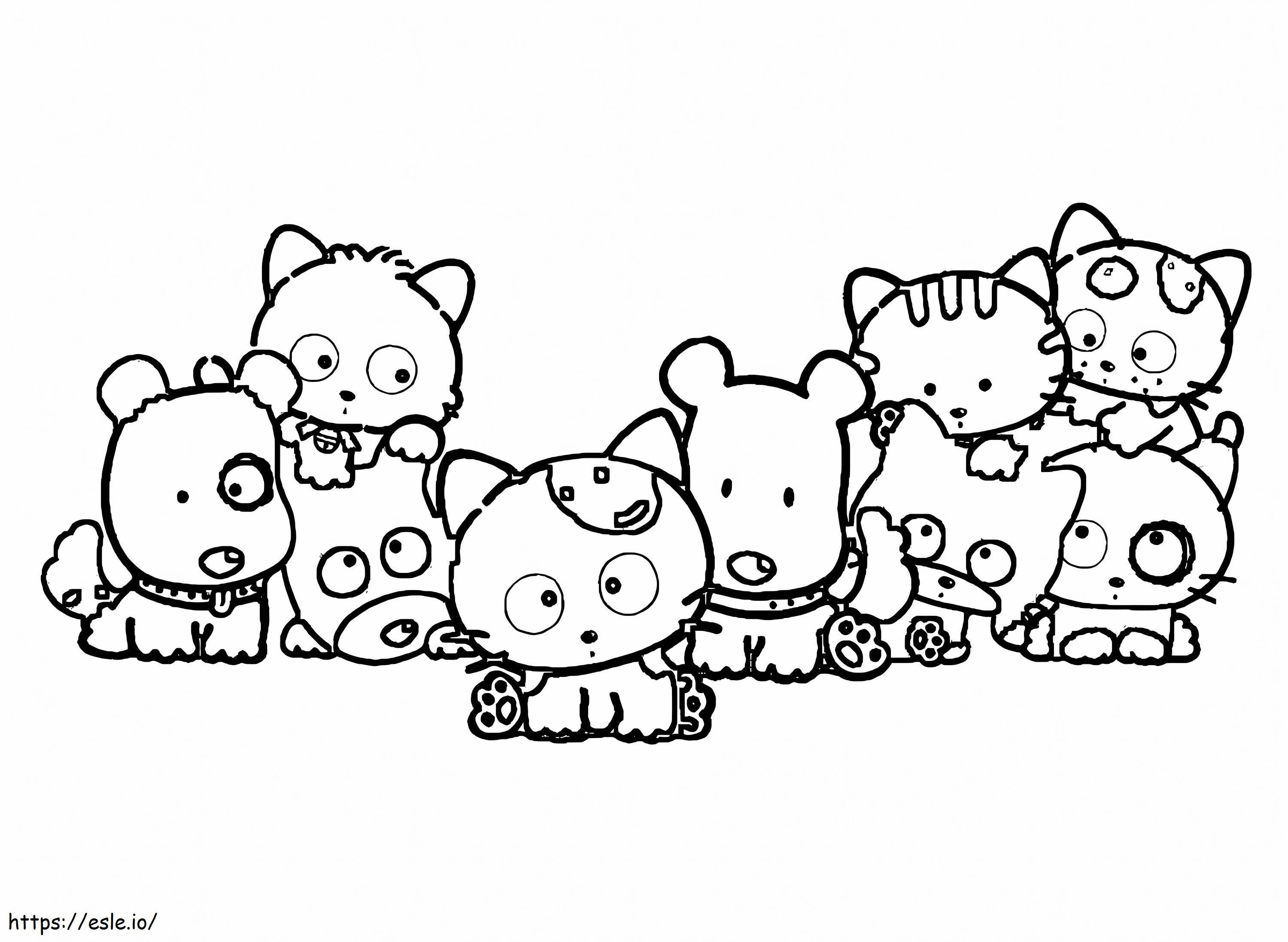 Adorable Tama And Friends coloring page