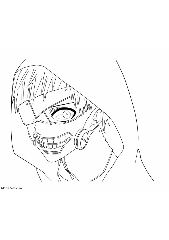 Kaneki Ken De Tokyo Ghoul coloring page