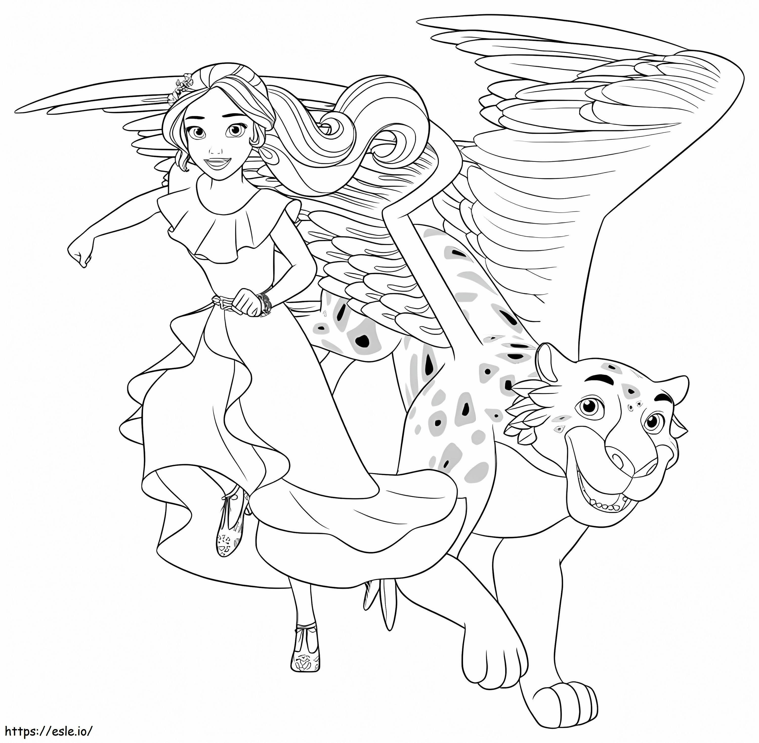 Princess Elena And Migs coloring page