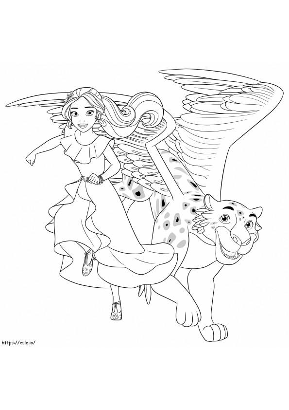 Princess Elena And Migs coloring page