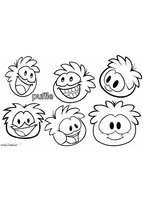 Emotion Puffle coloring page