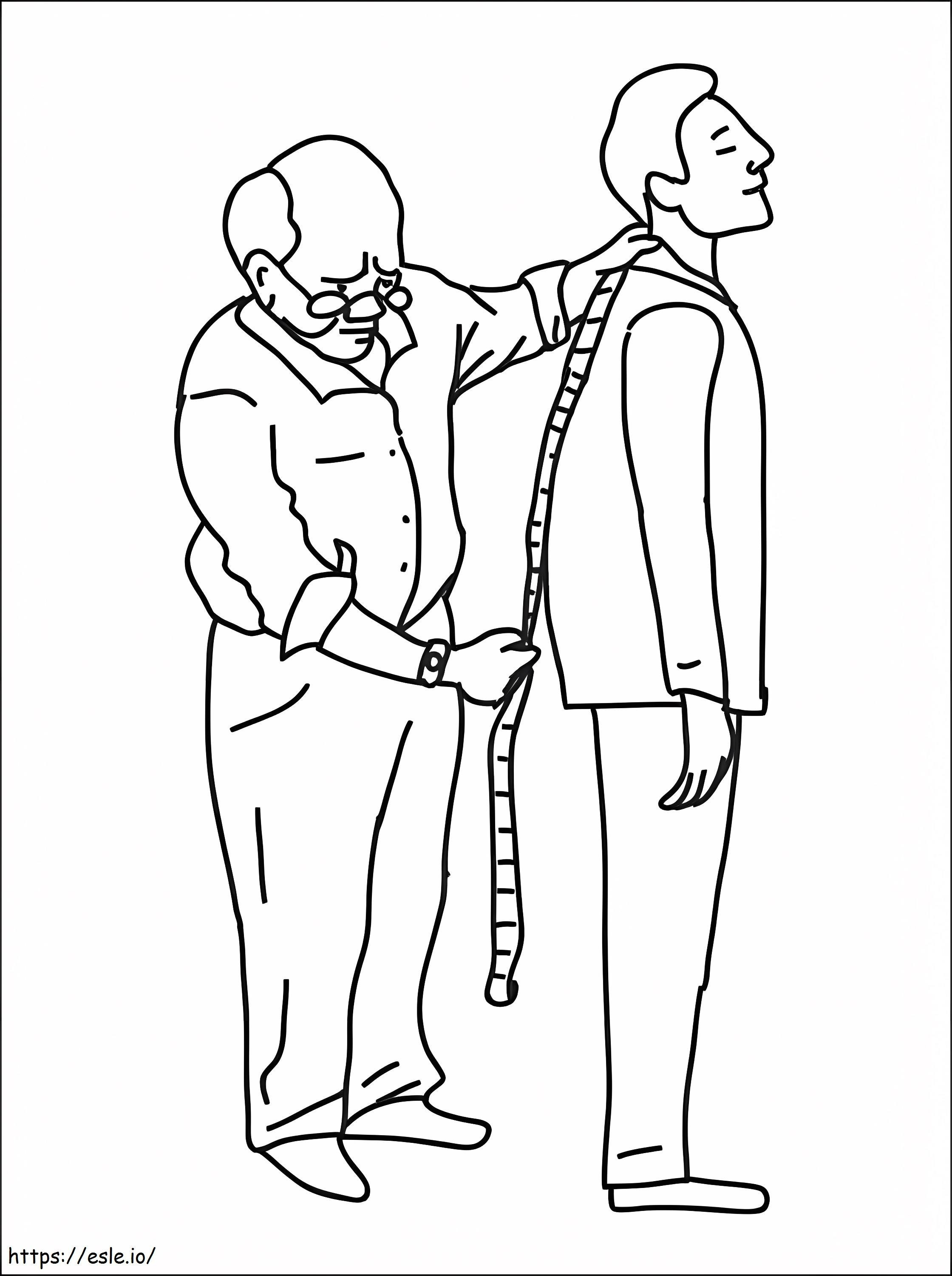 Man And Tailor coloring page