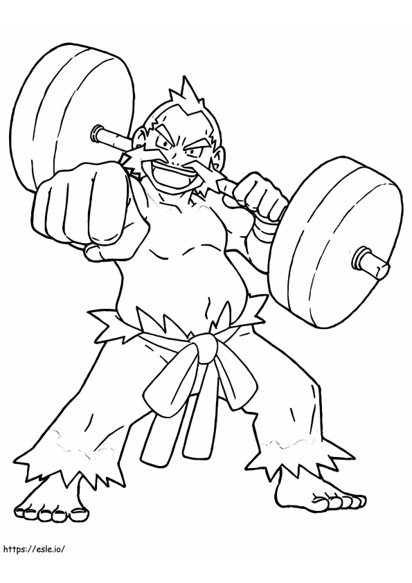 Chuck Pokemon Gym Leader coloring page