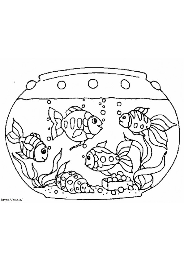 4 Goldfish coloring page