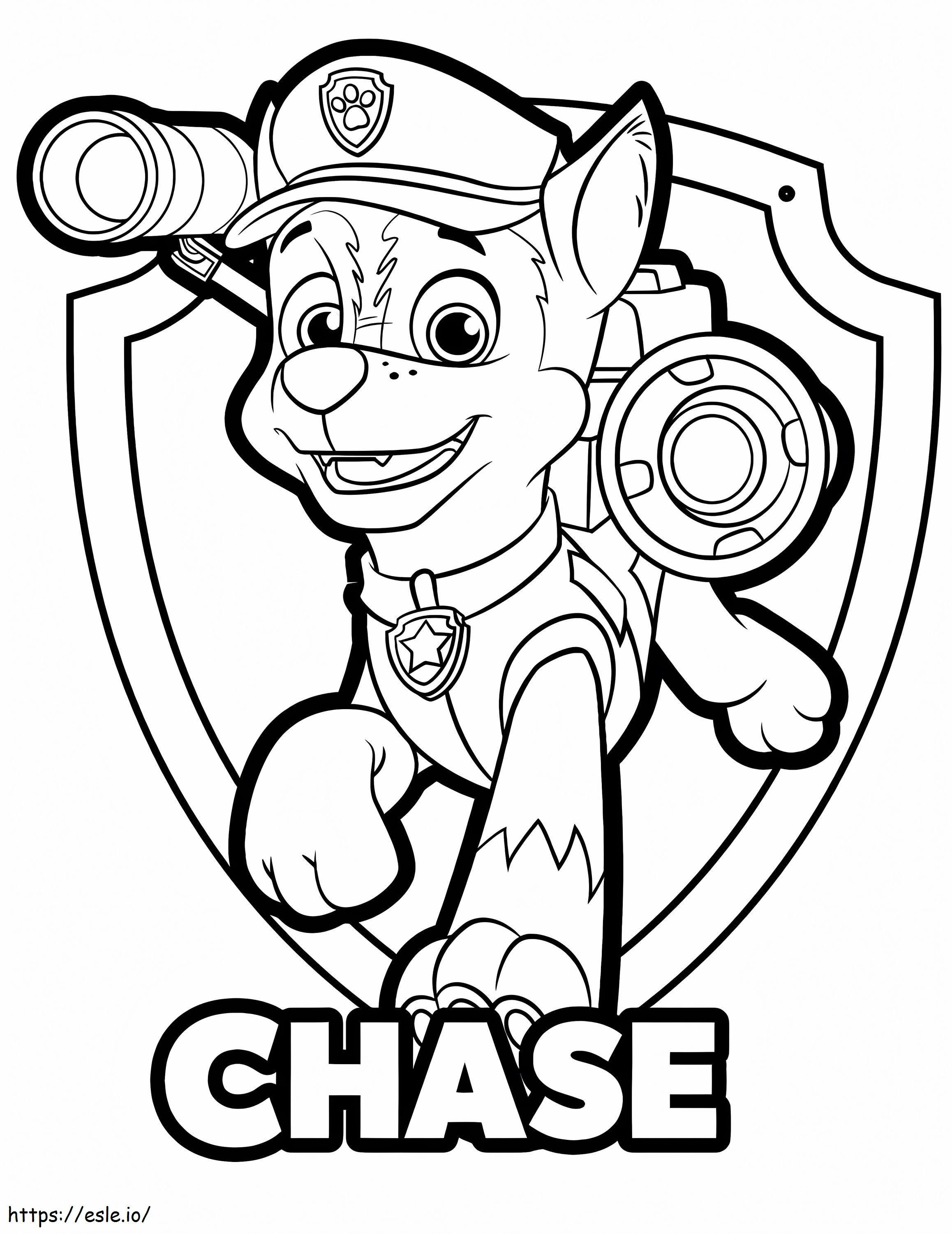 Chase Paw Patrol coloring page