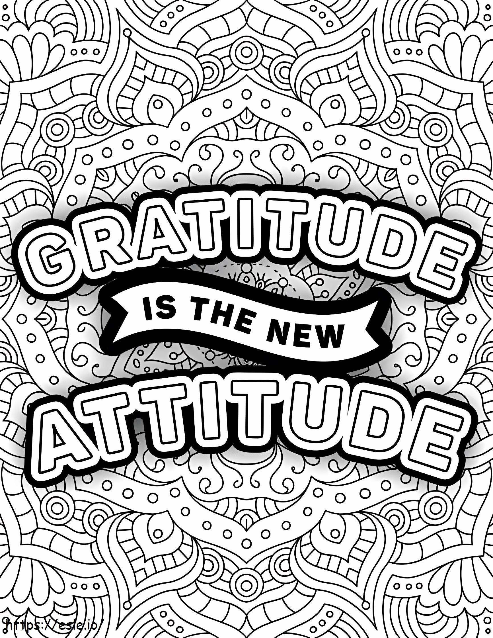 Dankbarkeit ist die neue Einstellung ausmalbilder