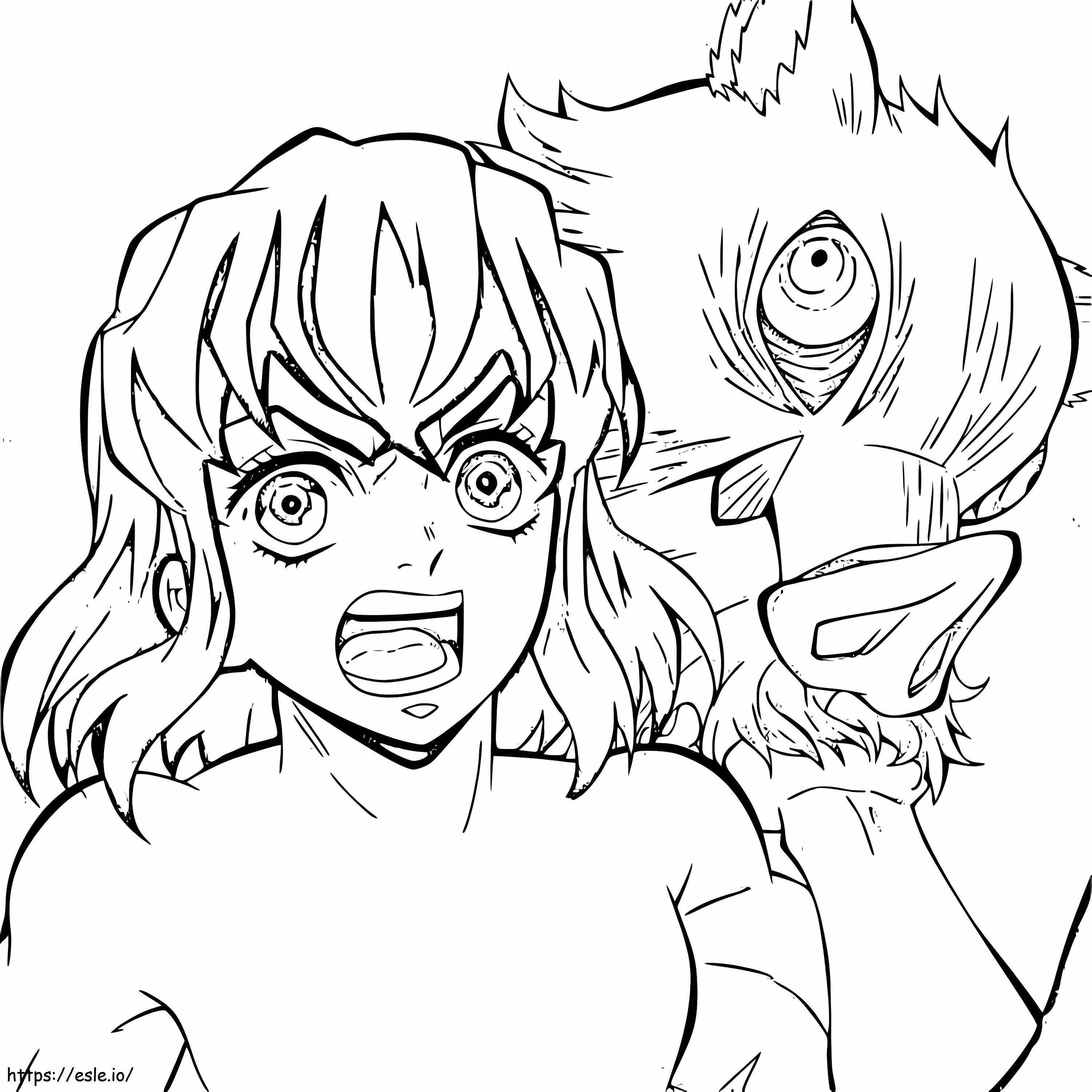 Demon Slayer Washes coloring page