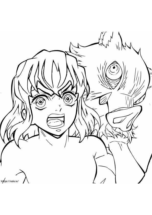 Demon Slayer Washes coloring page