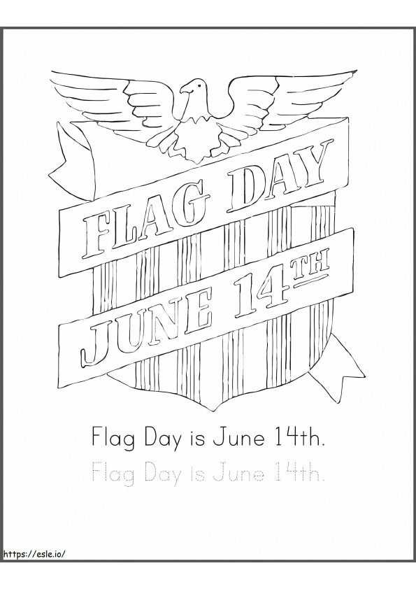 Coloriage Jour du drapeau 6 à imprimer dessin