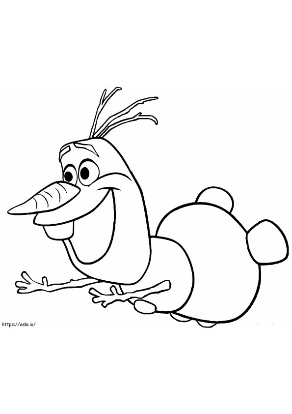 Olaf Happy coloring page