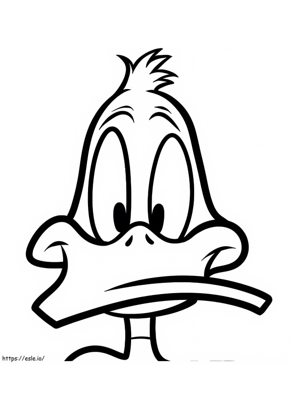 Testa di Daffy Duck da colorare