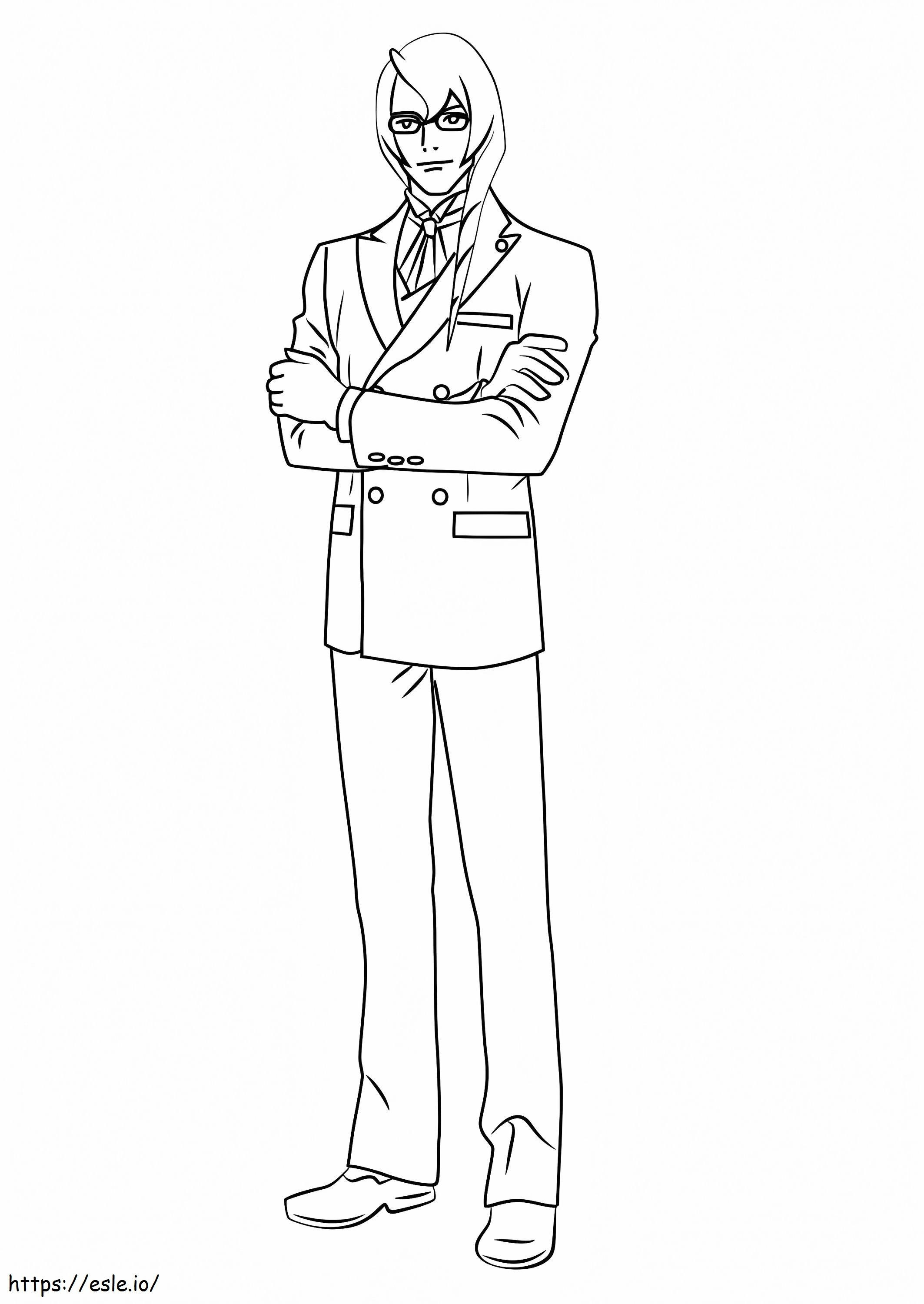 Kristoph Gavin From Ace Attorney coloring page
