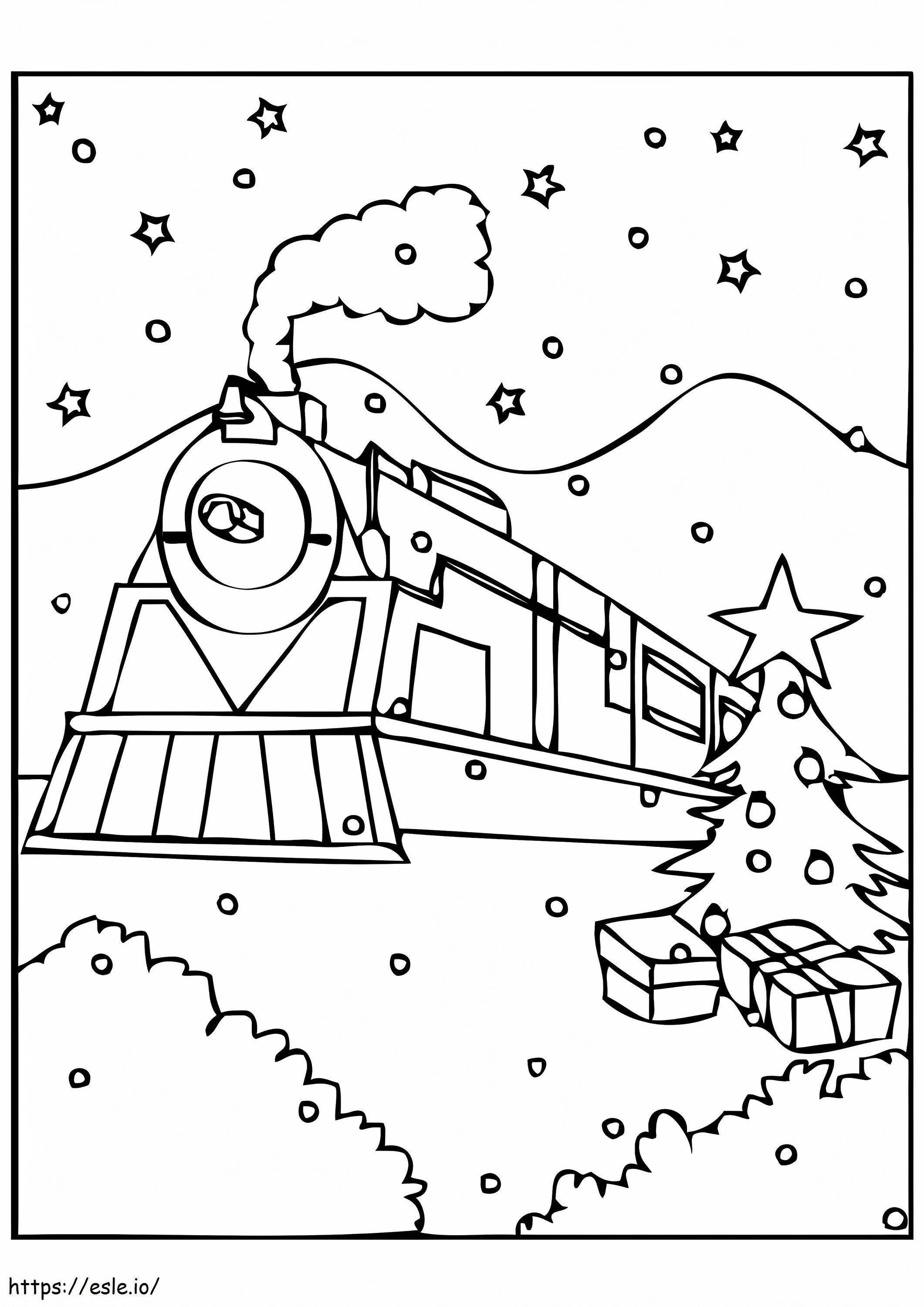 Printable Polar Express coloring page