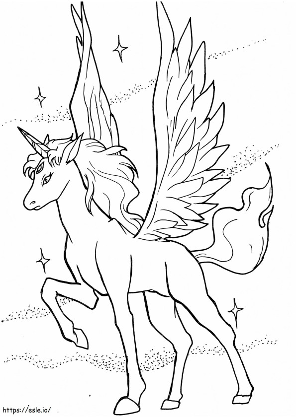 1545872015 Printable Unicorn Wings 32 coloring page