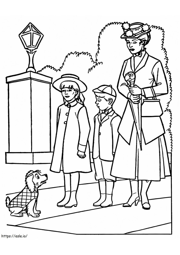 Mary Poppins 1 coloring page